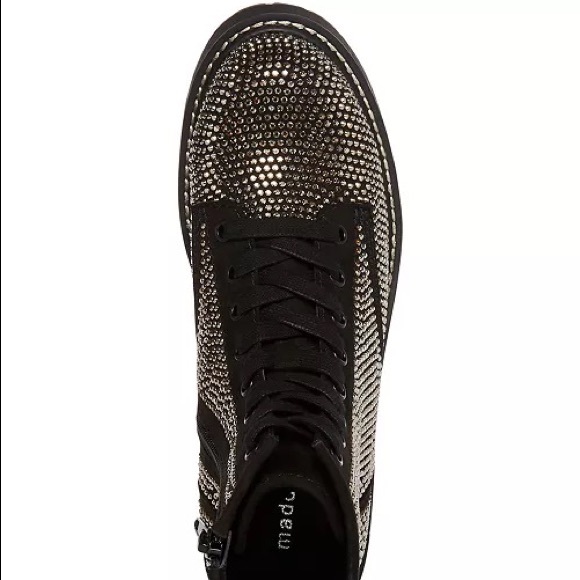 Madden Girl Rhinestone Lace-Up Combat Boots - Picture 4 of 4